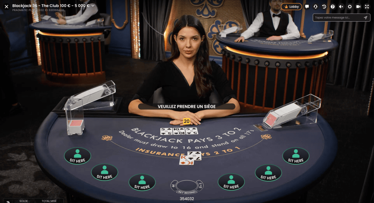 Blackjack Online En Direct De Studios