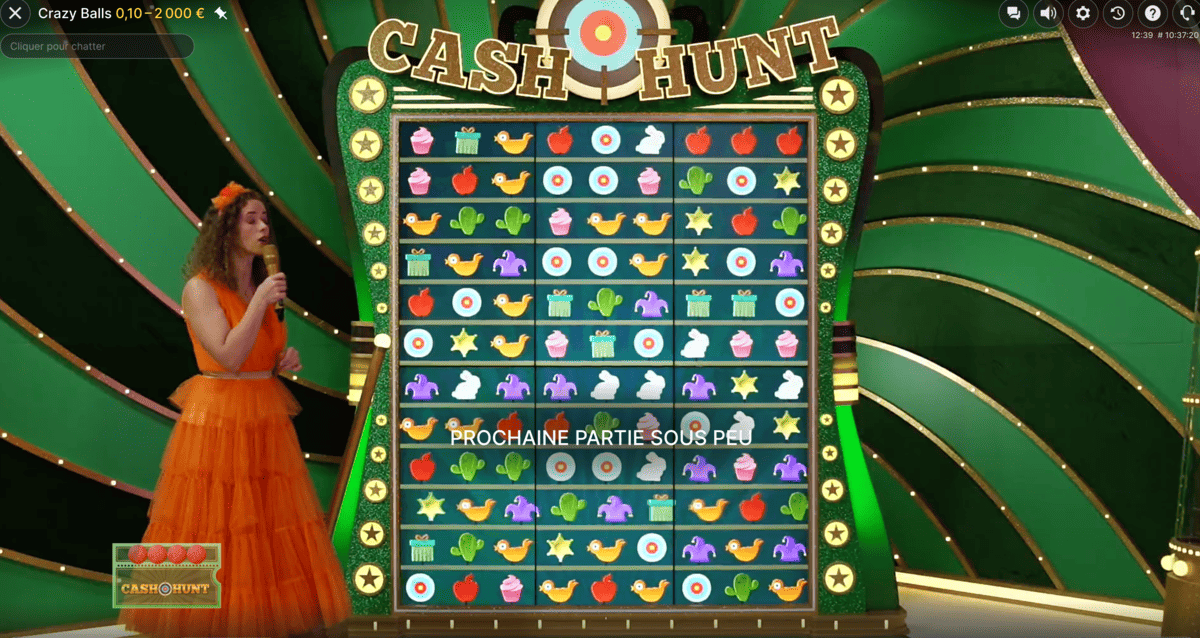 Jeu Bonus CashHunt sur Crazy Balls
