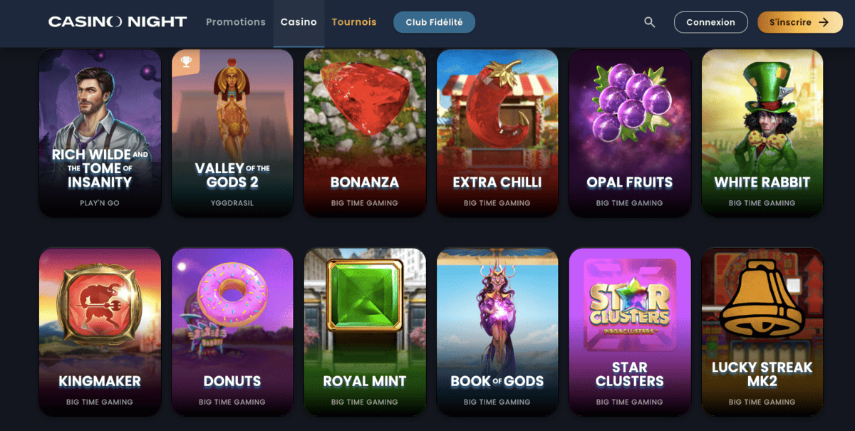 Accueil Casino Night Avis sur Casino Night