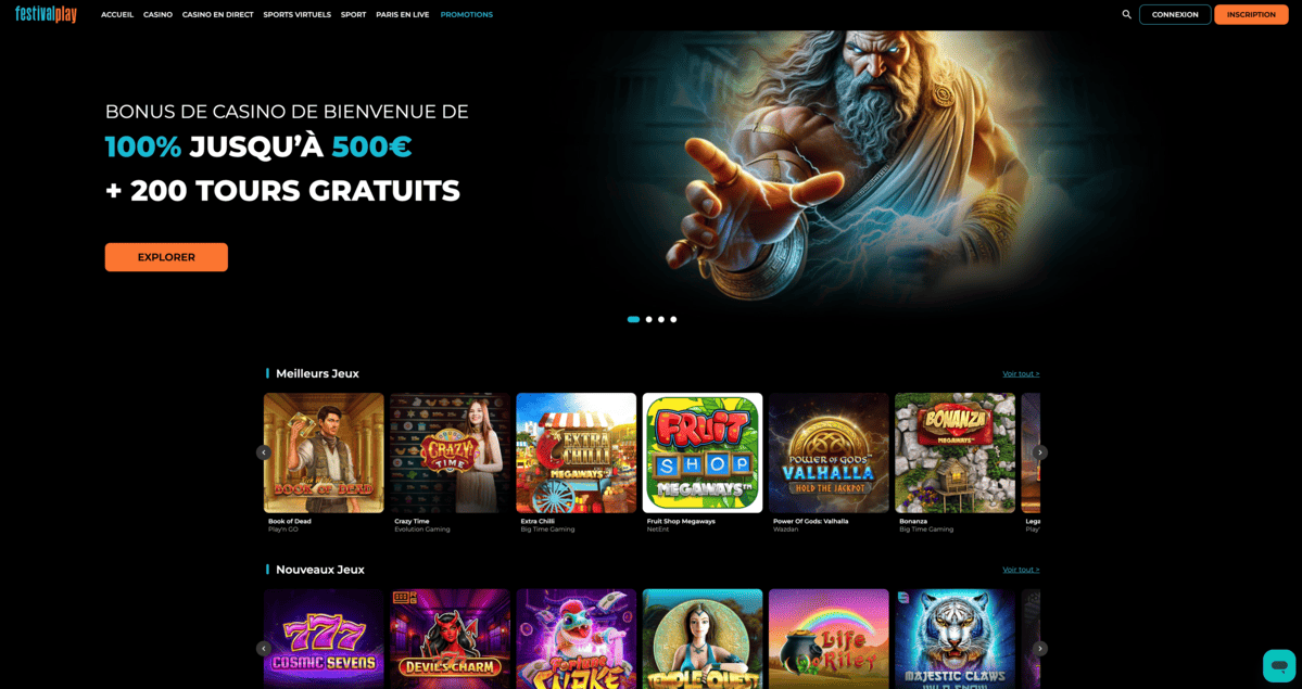 Avis Casino FestivalPlay