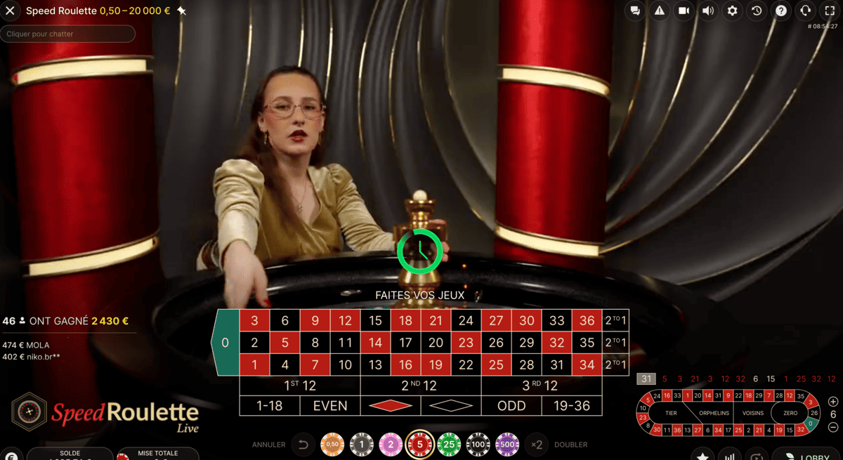 Croupiere Speed Roulette