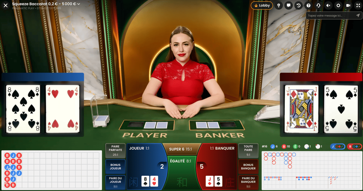 Squeeze Live Baccarat Squeeze Live Baccarat de Pragmatic Play