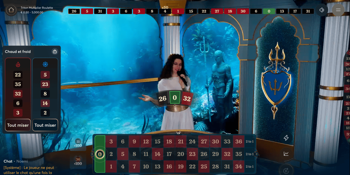 Numero Gagnant Triton Multiplier Roulette