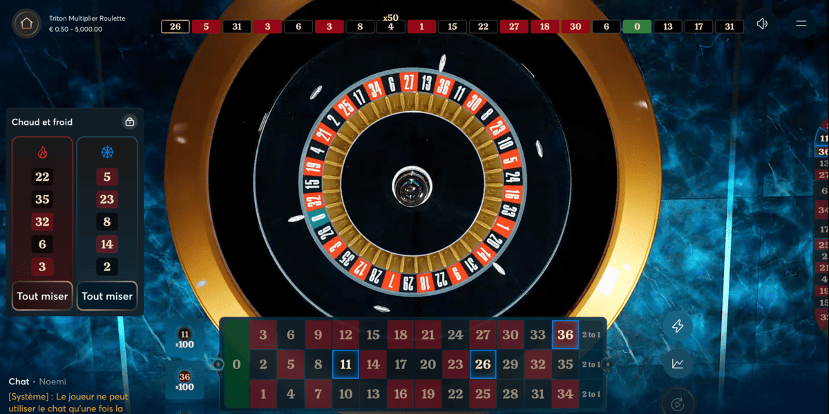 Roue Triton Multiplier Roulette